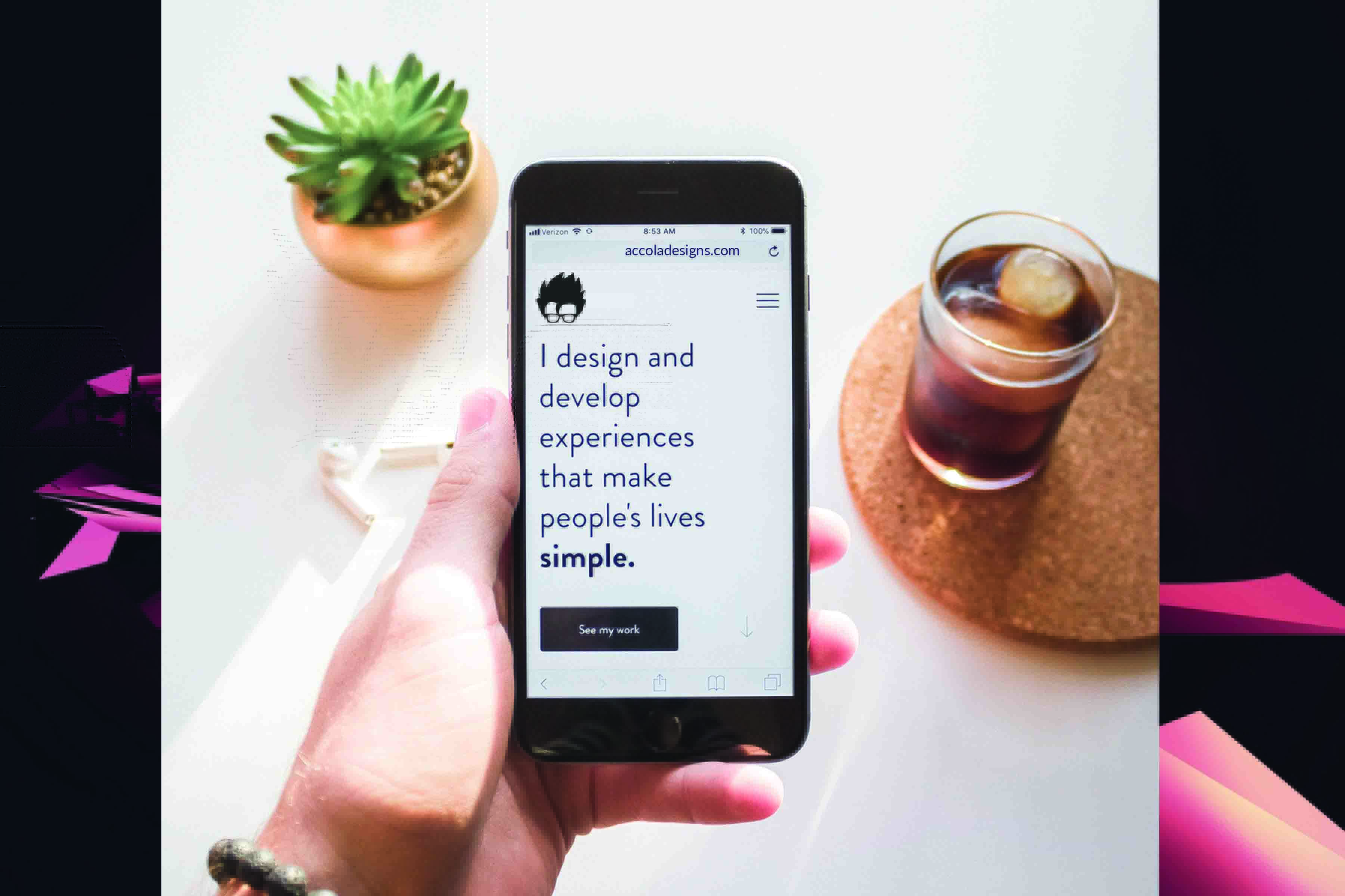 Accoladesign website in mobile